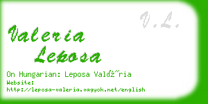 valeria leposa business card